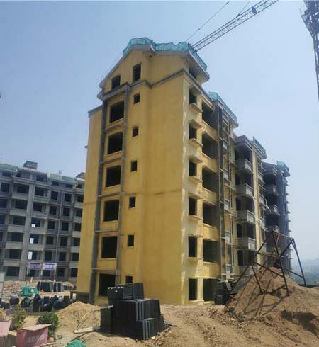 外墻涂料施工設備(圖2) 聚氨酯外墻涂料施工案例